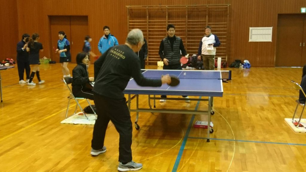 2019年京丹波町卓球大会の様子
