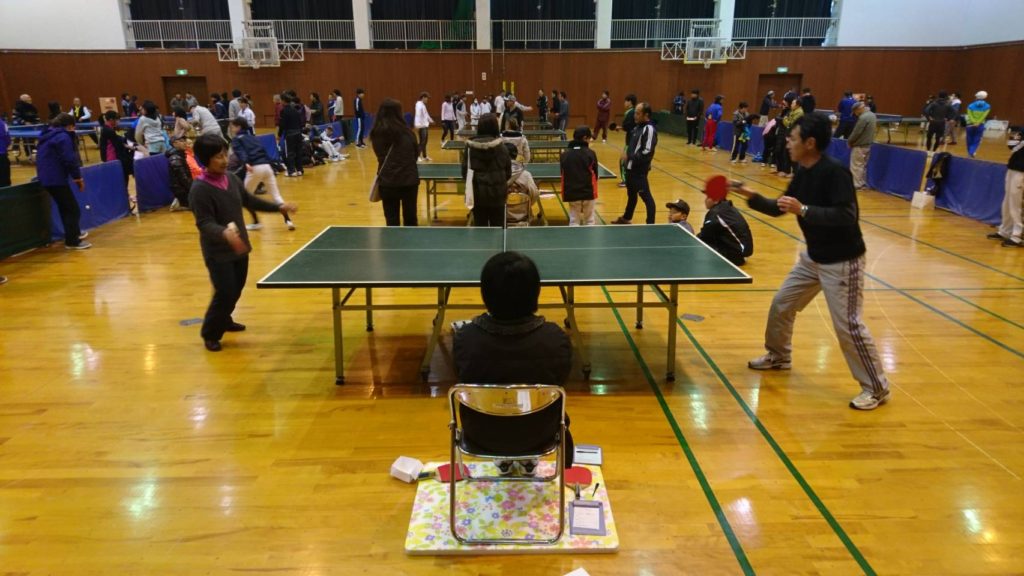 2019年京丹波町卓球大会の様子